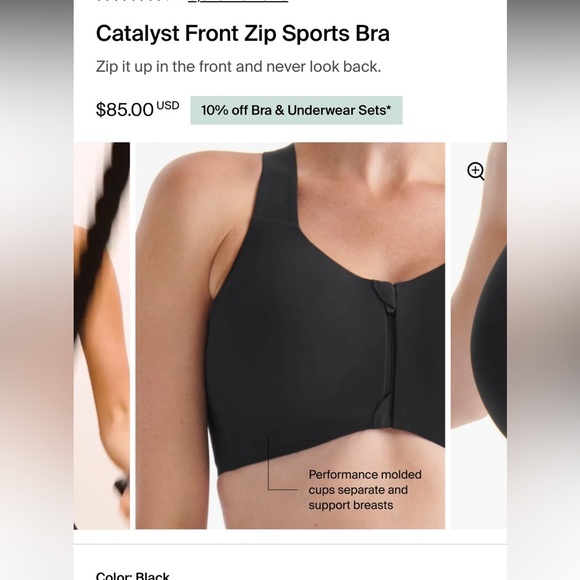 Knix Catalyst Front Zip Sports Bra 32A 32B 34A 34B
NWT - Picture 11 of 13